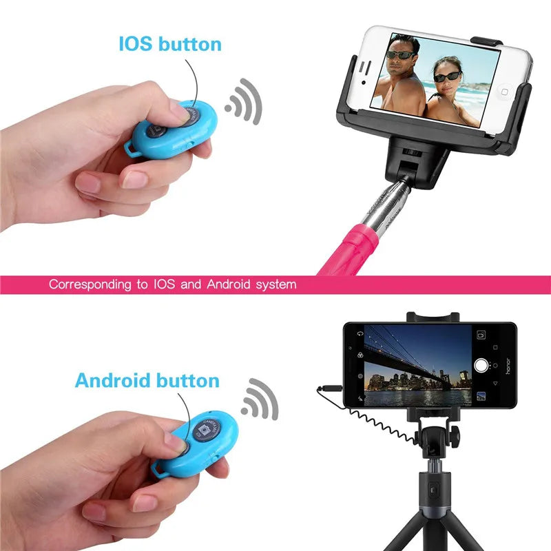 Compatível com Bluetooth Mini Camera Controle Remoto, Photo Shutter, Botão de Liberação, Selfie Telefone, IOS, Smartphones Android
