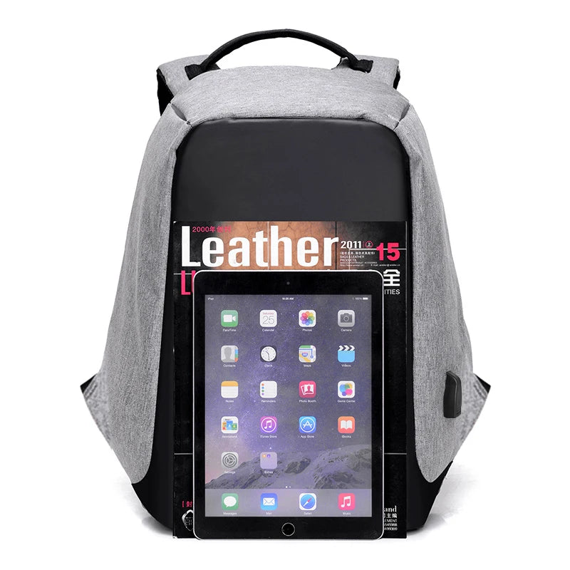 Mochila Anti-Roubo para Homens, Bolsa para Laptop, Mochila Masculina, Impermeável, Grande Capacidade, Mochila Escolar Designer, 15,6"