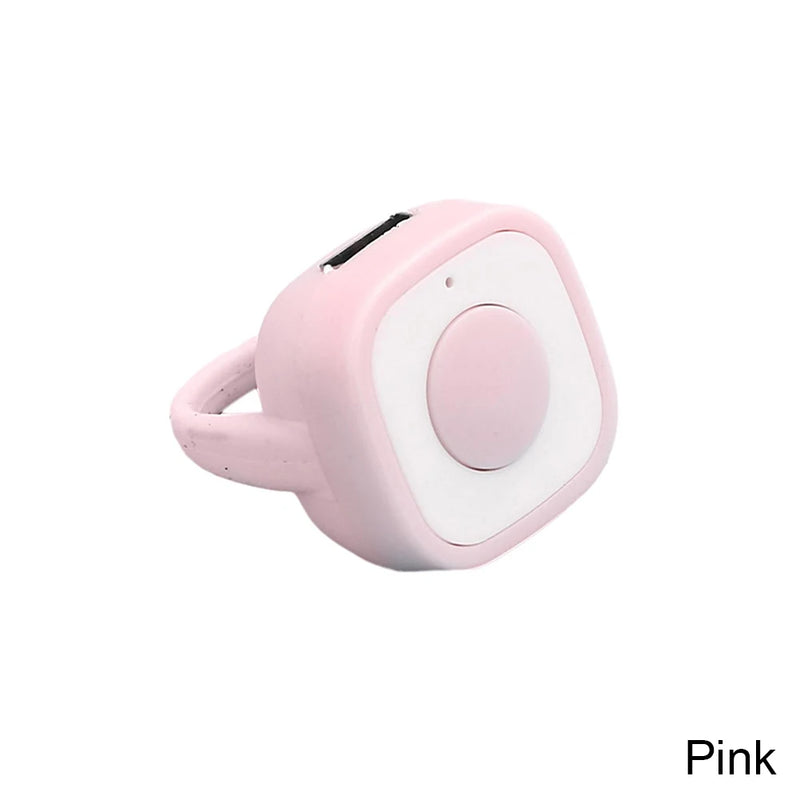 Controle remoto sem fio Bluetooth Fingertip Ring, obturador selfie, botão de liberação, temporizador automático, controlador de vídeo, recarregável
