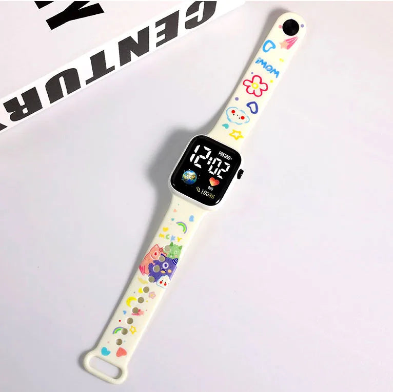Hello Kitty relógio digital para crianças, novos relógios ponto para meninas, Reloj Para Niña
