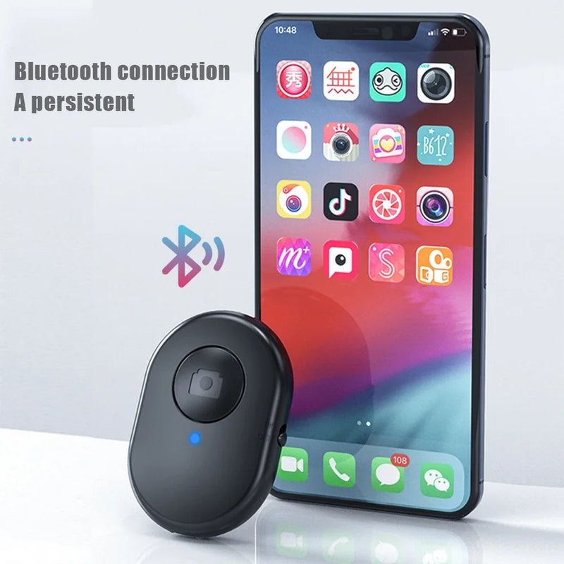 Recarregável bluetooth auto-temporizador selfie vara liberação do obturador bluetooth botão de controle remoto sem fio para ios android