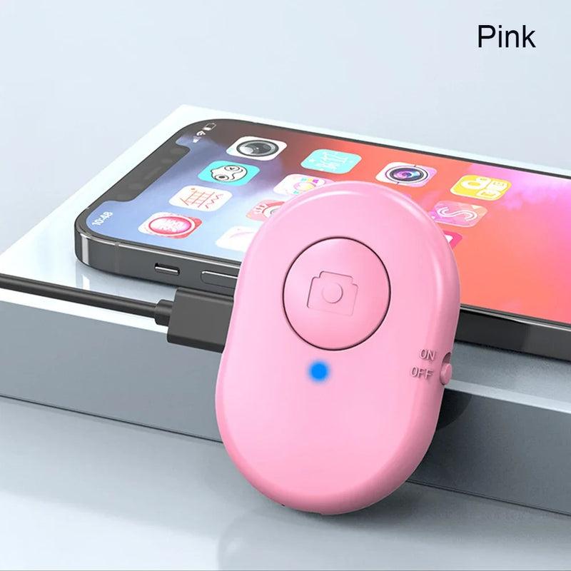 Recarregável bluetooth auto-temporizador selfie vara liberação do obturador bluetooth botão de controle remoto sem fio para ios android