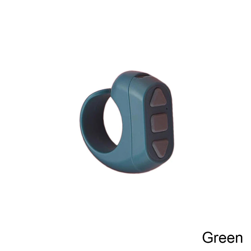 Controle remoto sem fio Bluetooth Fingertip Ring, obturador selfie, botão de liberação, temporizador automático, controlador de vídeo, recarregável