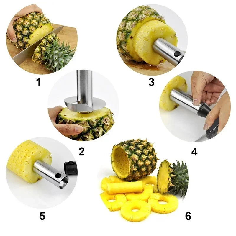 Aço inoxidável abacaxi Slicer e Peeler, Fruit Cutter, Parer Knife, Acessórios de cozinha, Kitchen Gadgets