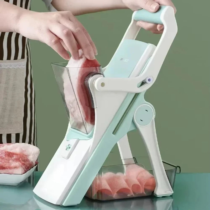 Fatiador manual multifuncional ajustável, picador doméstico de alimentos vegetais e moedor de batata, ferramentas de cozinha, 1 peça