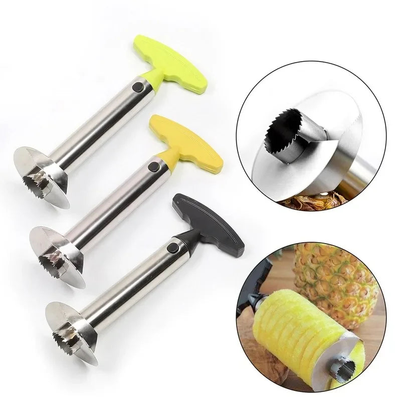 Aço inoxidável abacaxi Slicer e Peeler, Fruit Cutter, Parer Knife, Acessórios de cozinha, Kitchen Gadgets