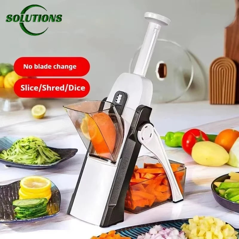 Fatiador manual multifuncional ajustável, picador doméstico de alimentos vegetais e moedor de batata, ferramentas de cozinha, 1 peça